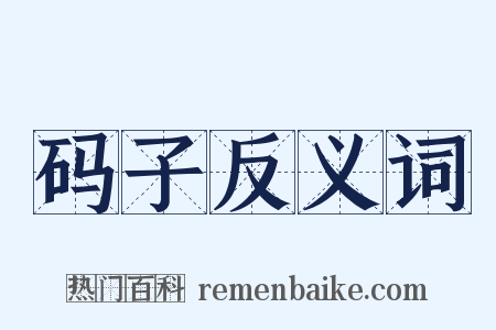 码子反义词是什么意思的图片